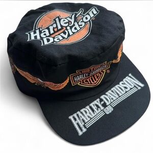 Vintage 80s Harley-Davidson Cadet Biker Brimmed Hat